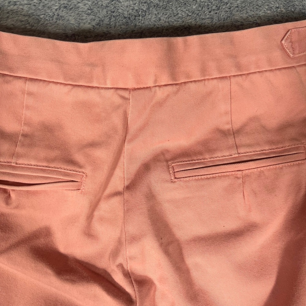 Vintage Banana Republic Premium Chinos Pink Wide Leg Cropped Cotton Pants Size 4 - Picture 9 of 15